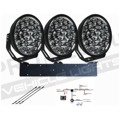 3-pack W-light W9 PHOENIX | DARK EDITION -komplett paket