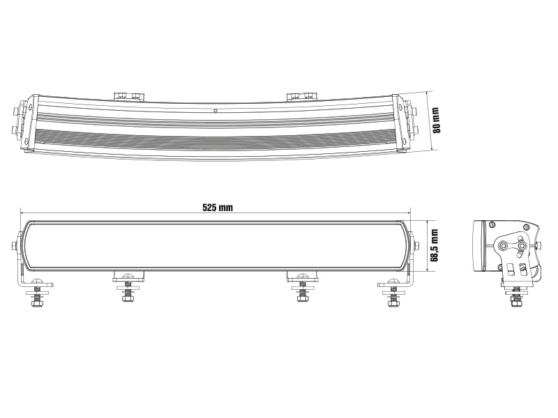 OPTIBEAM Super Captain DUAL 600 CURVED – komplett paket för infällnad - Bild 9