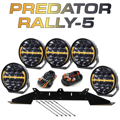 5-pack PREDATOR LED 9" - komplett paket RALLY-5
