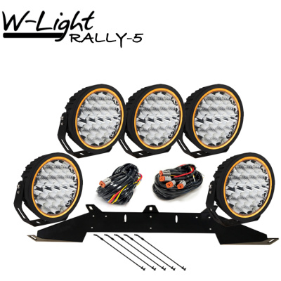 5-pack W-light W9 PHOENIX Neptune 9" -komplett paket RALLY-5