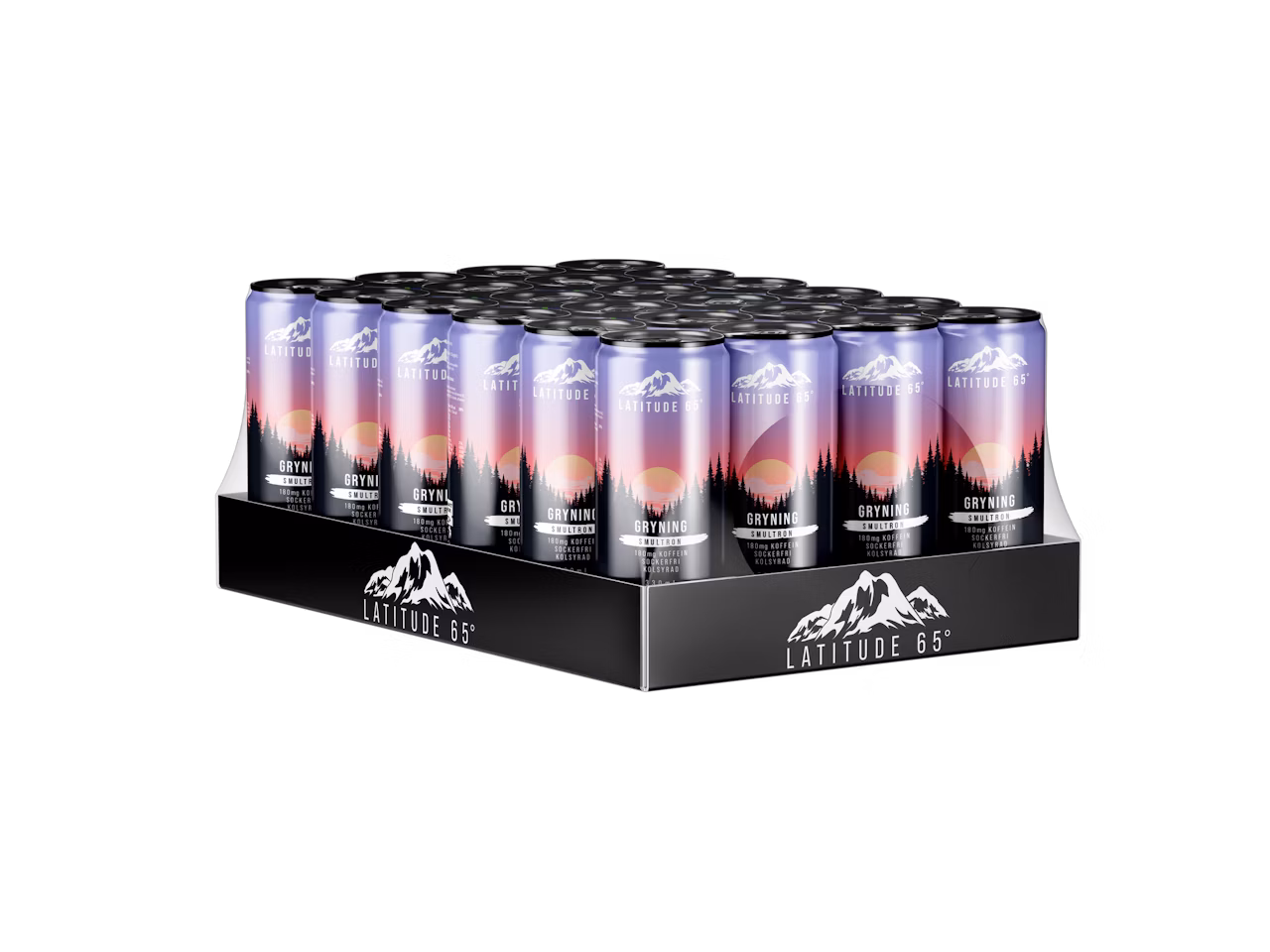 Latitude 65 - Energidryck Gryning Smultron Flak 24‑pack